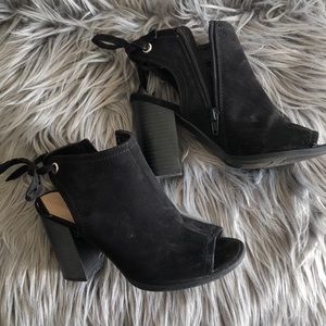 Peep Toe Ankle Boots